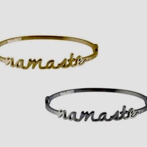 Namaste Word Bracelet in Gold or Silver-Boutique